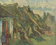 Vincent Van Gogh, Thatched Sandstone Cottages in Chaponval (nn04)